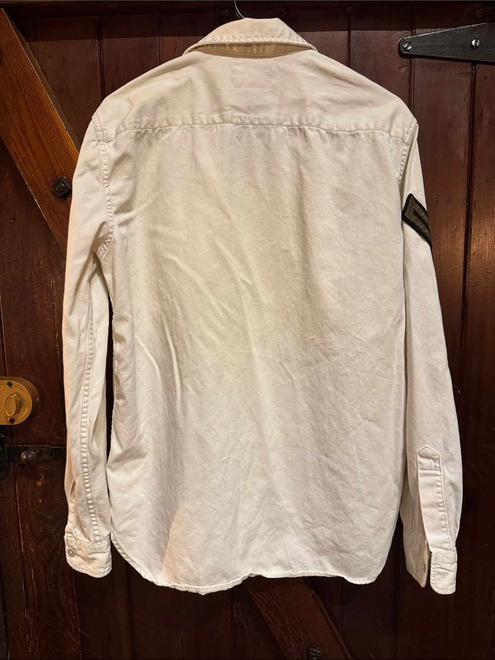 Denim & Supply Ralph Lauren White Military Patch Shirt Jacket - Picture 3 of 4